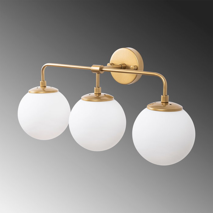 Opviq Horn - 12205 Lámpara de pared dorada con tapa de cristal Opviq Horn - 12205 Lámpara de pared dorada con tapa de cristal
